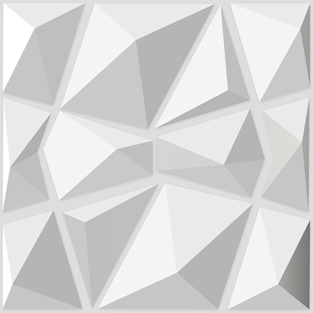 White Diamond PVC 3D Wall Panels - Picture 2 of 9